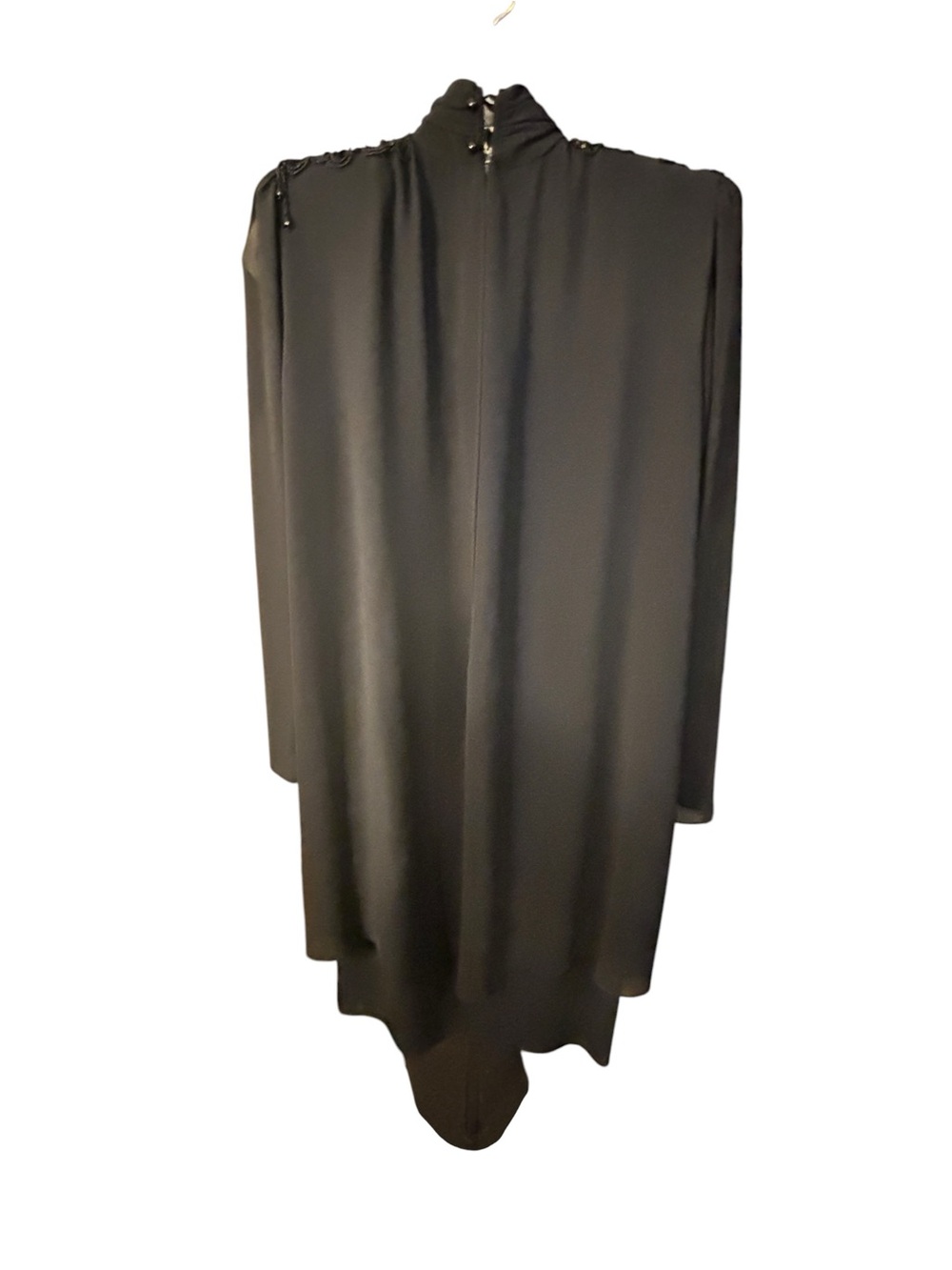 Ursula of Switzerland Black Beaded Fringe Midi Dress - Picture 7 of 8